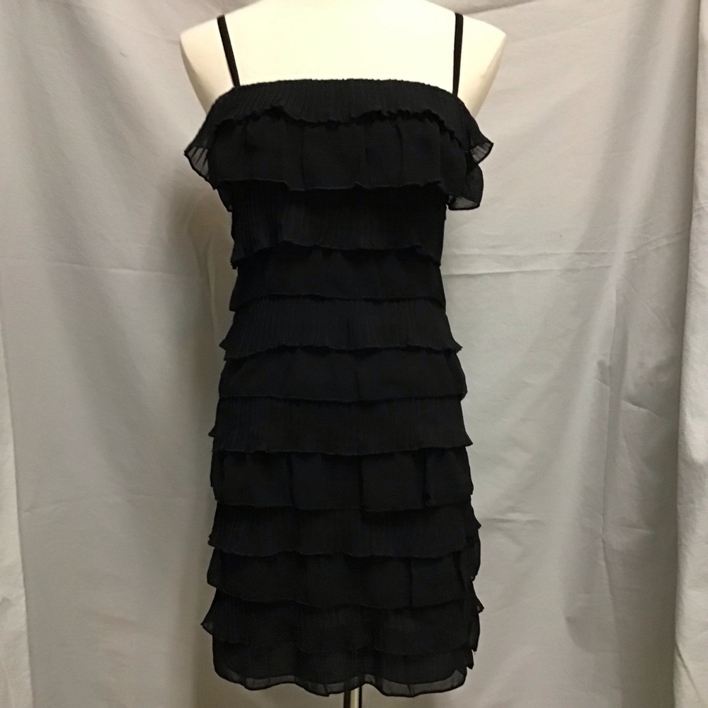 Ruffled Spaghetti Strap Bodycon Mini